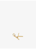 Monica Vinader K initial solitaire pendant, 18ct gold vermeil - British product
