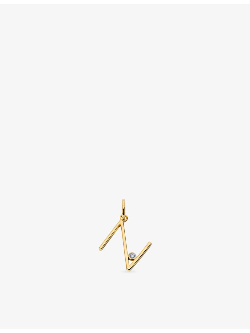 Monica Vinader Initial N gold vermeil pendant charm - British product