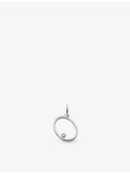 Monica Vinader sterling silver initial O pendant with lab-grown diamond, UK version
