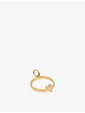 Monica Vinader initial Q lab-grown diamond pendant 18ct gold vermeil, UK version