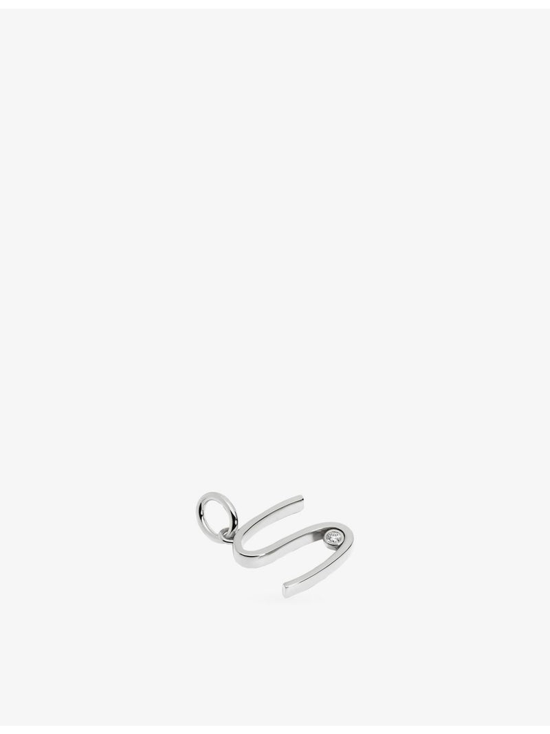 Monica Vinader initial S pendant lab-grown diamond 0.035ct - British product
