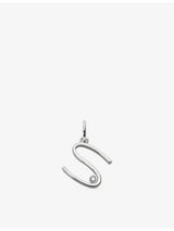 selfridges Monica Vinader Solitaire Diamond Initial S Sterling Silver Lab-Grown Diamond Pendant 0.035ct- Buy online at McGrocer