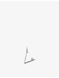 Monica Vinader sterling silver initial V diamond pendant 0.035ct (British brand)