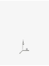 selfridges Monica Vinader Solitaire Initial Y Sterling Silver Lab-Grown Diamond Pendant 0.035ct- Buy online at McGrocer