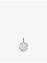 selfridges Monica Vinader Siren Sterling Silver Lab-Grown Diamond Coin Pendant- Buy online at McGrocer
