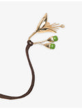 Maje tulip gold-tone cord pendant necklace, UK version
