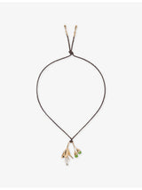 selfridges Maje Tulip Gold-Toned Cord Pendant Necklace- Buy online at McGrocer