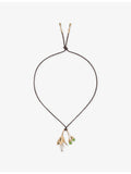 Maje tulip gold-tone cord pendant necklace, UK version