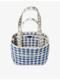 Jimmy Choo raffia tote bag with gingham print (British brand)