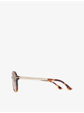 Victoria Beckham square-frame double-bridge acetate sunglasses, imported from the UK