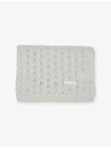 selfridges The Little Tailor Pointelle Brand-Patch Cotton Blanket 104cm- Buy online at McGrocer