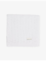 selfridges The Little Tailor Pointelle-Knit Scallop-Trim Cotton Baby Blanket 108cm x 90cm- Buy online at McGrocer