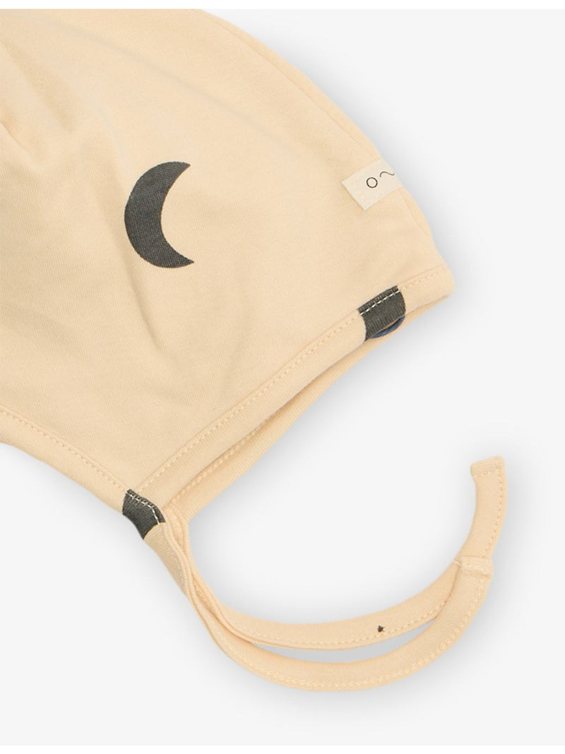 Organic Zoo cotton bonnet Midnight 0-3 months, UK version