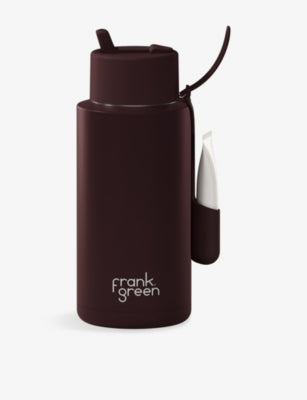 Frank Green Stainless Steel Ceramic Reusable Bottle with Lip Gloss Holder 34oz