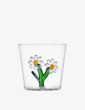 Ichendorf Daisy glass tumbler 8cm handmade - British product