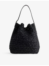 selfridges Toteme Belted Raffia Tote Bag- Buy online at McGrocer