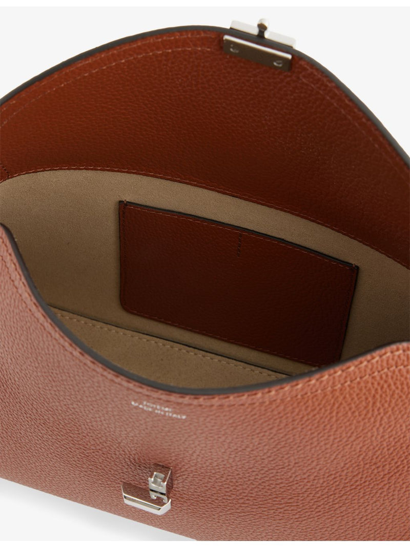 TOTEME T-Lock flap leather clutch made in Italy - British product