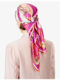 Max Mara square logo silk scarf 90cm, imported from the UK