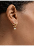 Astley Clarke mother of pearl drop huggie earrings, imported from the UK