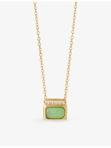 selfridges Astley Clarke Aurora Ridge 18ct Yellow Gold Plated Sterling Silver and Chalcedony Necklace 44-46cm- Buy online at McGrocer