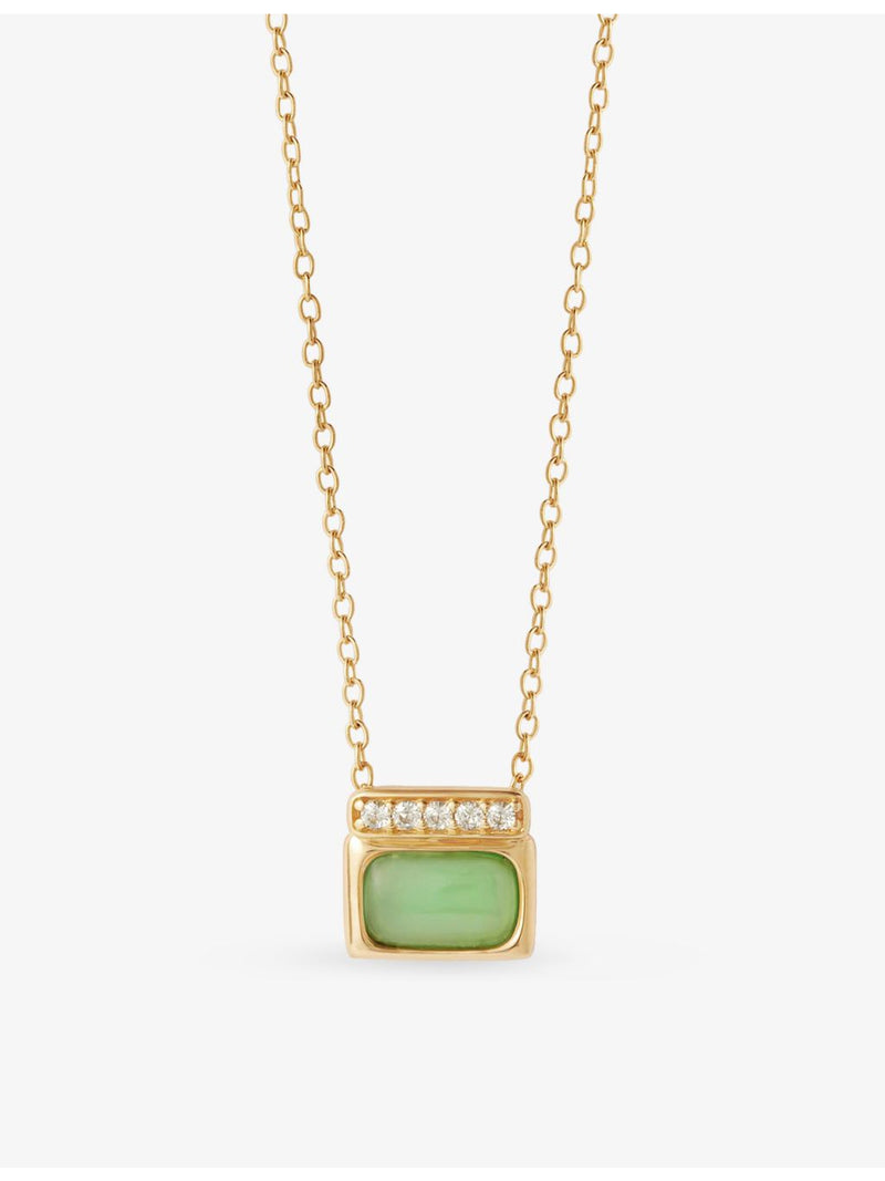 Astley Clarke 18ct gold plated chalcedony necklace 44-46cm (British brand)