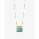 Astley Clarke 18ct gold plated sterling silver turquoise necklace (British brand)