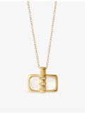 Astley Clarke gold plated mother of pearl pendant necklace - British product
