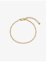 selfridges Monica Vinader Textured Link Chain 18ct Gold Vermeil Bracelet 15-19cm- Buy online at McGrocer