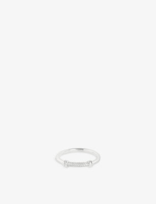 Astrid & Miyu Pavé Knot 925 Sterling Silver Ring