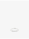 Astrid & Miyu sterling silver knot ring with crystals, British product