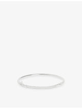 selfridges Astrid & Miyu Pavé Knot 925 Sterling Silver Bangle- Buy online at McGrocer