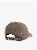 Sunspel panelled linen cap with curved brim, imported from the UK