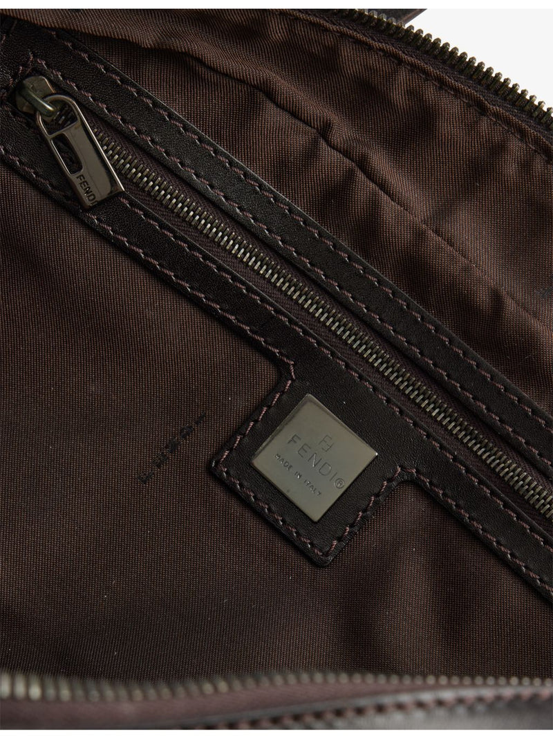 Pre-loved Fendi Zucchino canvas shoulder bag, UK version