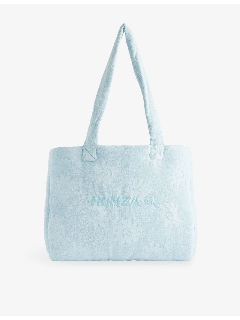 Hunza G Sunny Towelling beach bag in cotton (British brand)