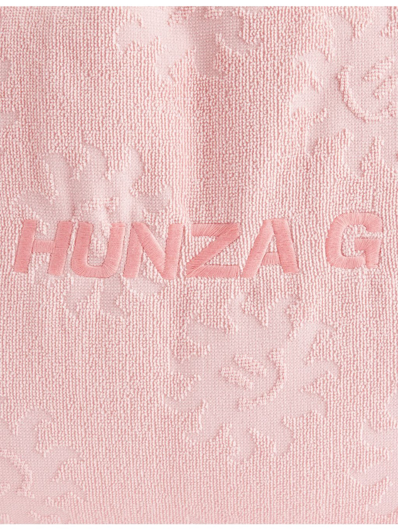 Hunza G cotton-terry tote bag with sunny jacquard pattern, UK version