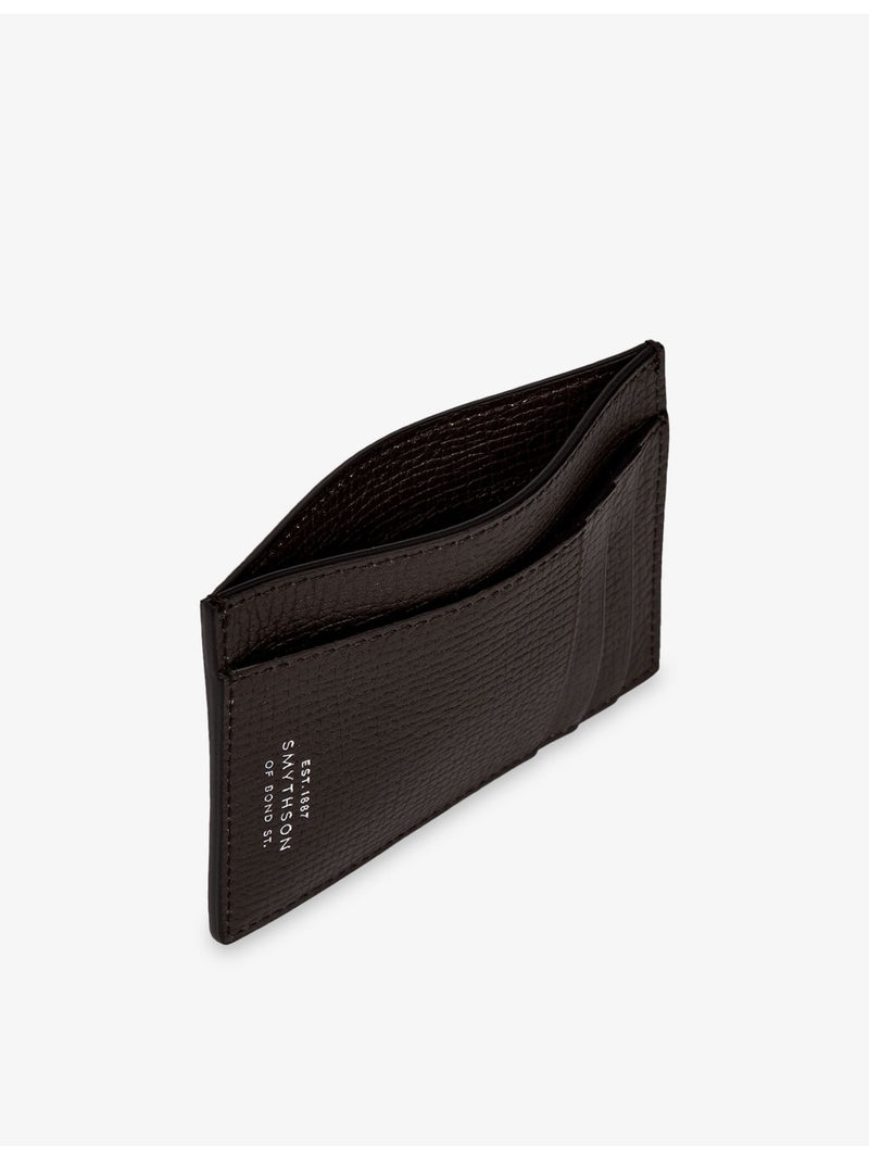 Smythson Panama large leather card holder with gold-toned branding, UK version