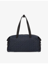 selfridges Smythson Monogram-Stamp Small Canvas Travel Bag- Buy online at McGrocer