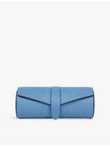 selfridges Smythson Panama Leather Watch and Jewellery Roll- Buy online at McGrocer