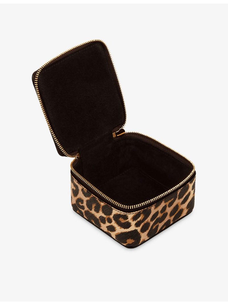 Smythson Panama Leopard leather trinket case (British brand)