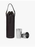 Smythson Panama leather wine tote with stackable cups - British product