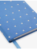 Smythson A5 leather notebook with star print cover (British brand)