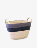 Makaua colour-block woven floor basket 48cm - British product