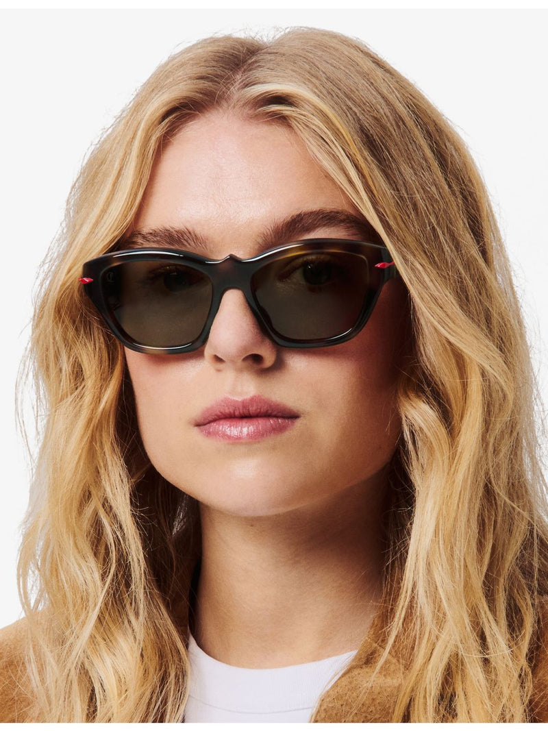 Christian Louboutin Kate butterfly-frame tortoiseshell acetate sunglasses, imported from the UK
