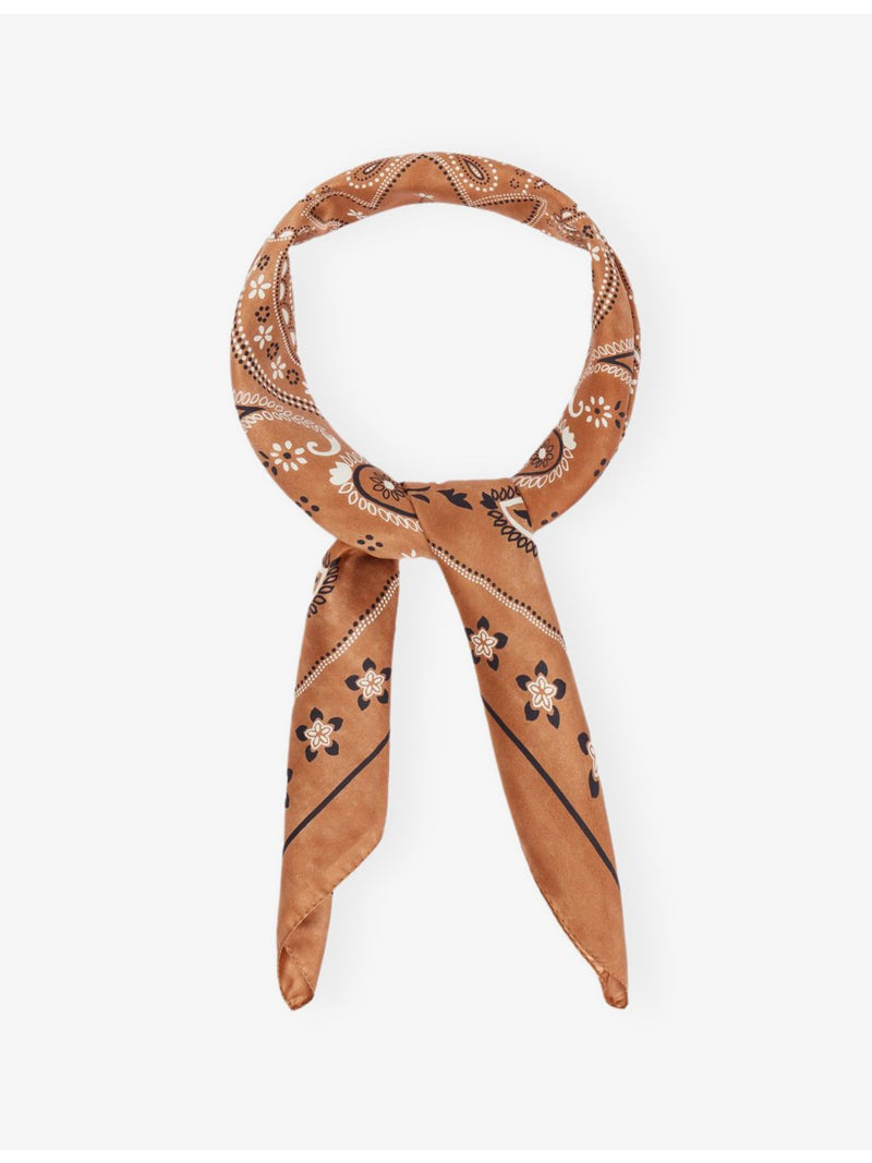 Sandro bandana-print square silk scarf 90cm, UK version
