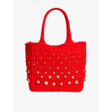 selfridges Sandro Stud-Embellished Crochet Tote Bag- Buy online at McGrocer