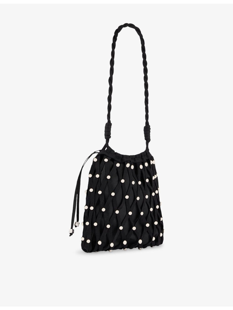 Sandro diamante-embellished crochet bag, UK version