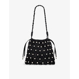 selfridges Sandro Diamante-Embellished Drawstring Crochet Bag- Buy online at McGrocer