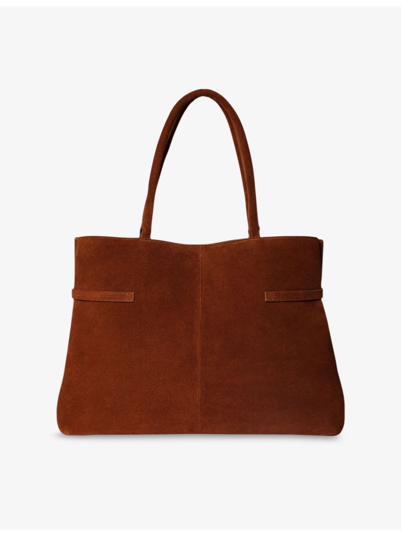 Whistles Noelle suede tote bag with gold hardware, UK version