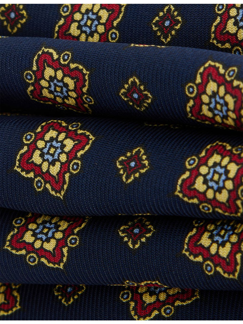 Dunhill silk tie scattered medallion print (British brand)