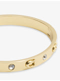Coach gold-plated brass bangle with crystals, imported from the UK